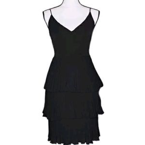 The Vanity Room Black Tiered Dress spaghetti strap